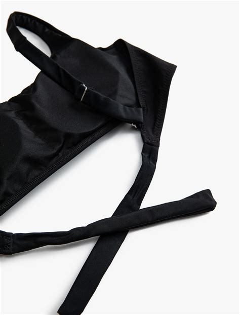Siyah Kad N Basic Bikini St Kapl Ayarlanabilir Ask L Sak Bm Koton