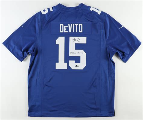 Tommy DeVito Signed Giants Nike Jersey Inscribed "Passing Paisano ...