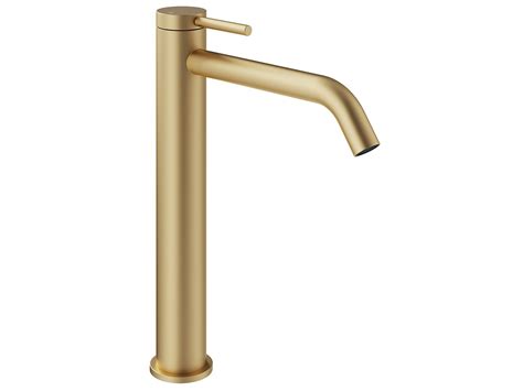 Miscelatore Per Lavabo Alto Stelo Monocomando Senza Scarico Oro