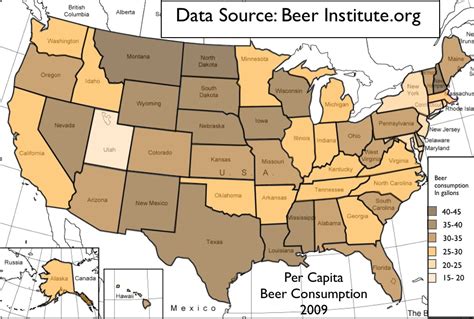 Beer Consumption And Regional Trends In U S Alcohol Use Geocurrents