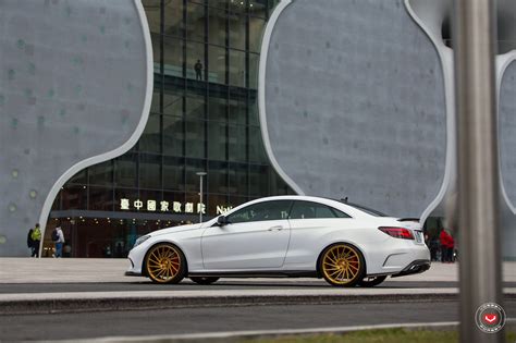 White Mercedes E-Class Taken to Another Level by Custom Bronze Vossen ...