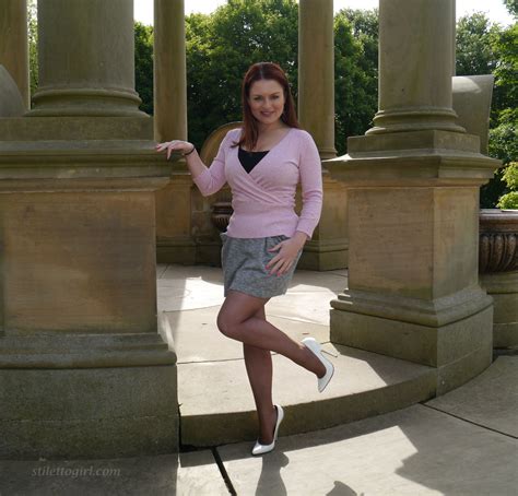 Mature In High Heels And Black Stockings Pic 4 Of Gorgeous Busty Sara Visits A Monument And