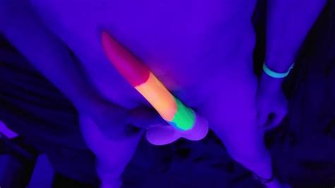 Fucking Myself With A Rainbow UV Reactive Gigantic Buck Dildo Pornhub