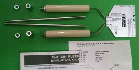 Beckett Oil Burner Electrode Insulator Kit 5780 And T501 Gauge For Af Afg Ar Sf Sr 45558007590 Ebay