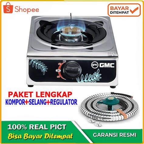 Jual KOMPOR GAS 1 TUNGKU MERK GMC TYPE 111 BODY STAINLESS KOMPOR MURAH