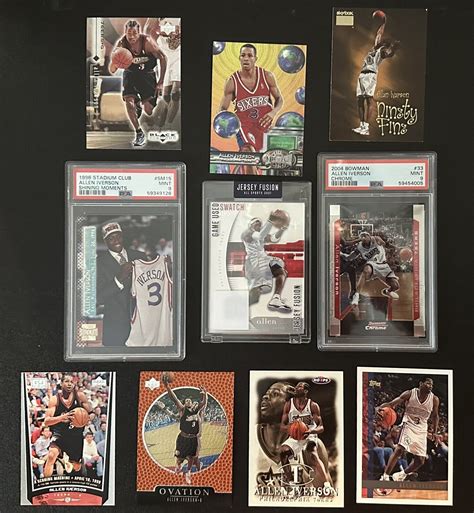 ALLEN IVERSON RC SM15 PSA 9 Bowman Chrome 33 PSA 9 Jersey Fusion 7