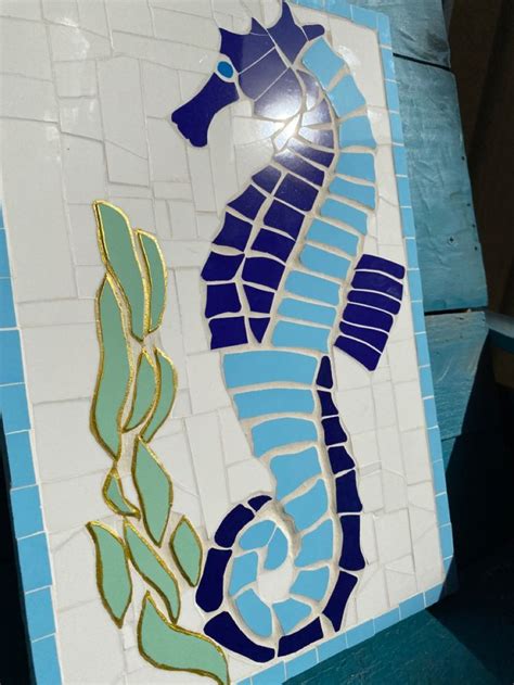 Caballito de Mar Mosaico Artesanato e faça você mesmo Faça você