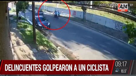 Berazategui así le hacen un robo piraña a un ciclista