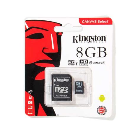 Kingston Micro Sd 8gb Class 4 Soptec Guatemala