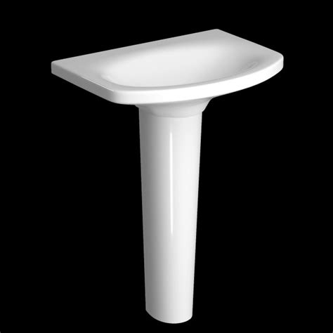 Pedestal Wash Basin Modeled In 3ds Max