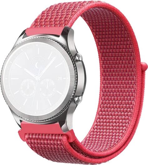 Nylon Bandje Donkerroze Geschikt Voor Garmin Vivoactive En Venu