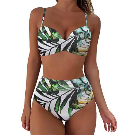 Sopiago Plus Size Swimsuit For Women Womens Bikini Sets Ruffle Flounce