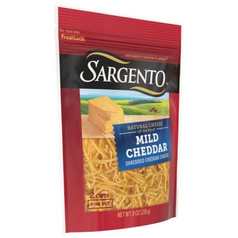 Sargento Shredded Mild Natural Cheddar Cheese Fine Cut Oz King