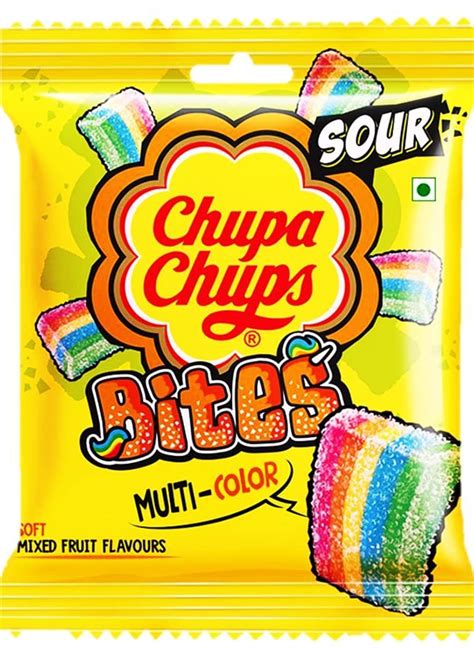 티몬 비즈 마켓 Chupa Chups Sour Bites Mixed Fruit Flavour Candy 22g Unique Pack Of 10 식품