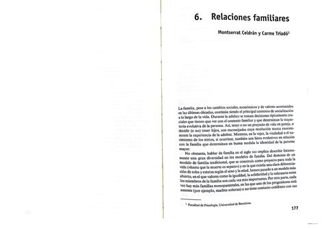 Celdr N Relaciones Familiares Psicolog A De La Vida Adulta Y De La