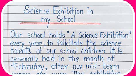 Science Exhibition In My School Essay Essay Writing On Science