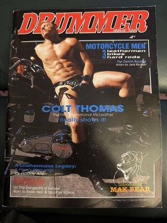 Adultstuffonly Drummer Gay Art Male Nude Leather Photo Men Magazine