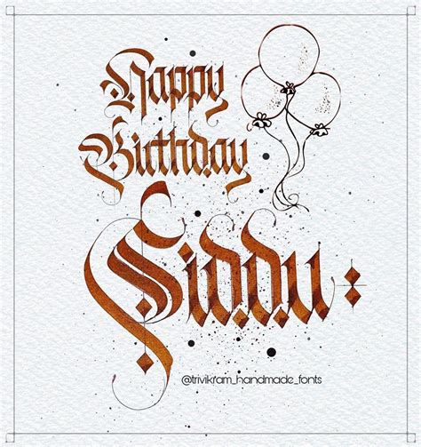 Trivikram Calligraphy Artist On Instagram “amazing Greetings To My Friend Birthday Mr