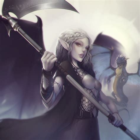 ArtStation - Fallen aasimar/elf