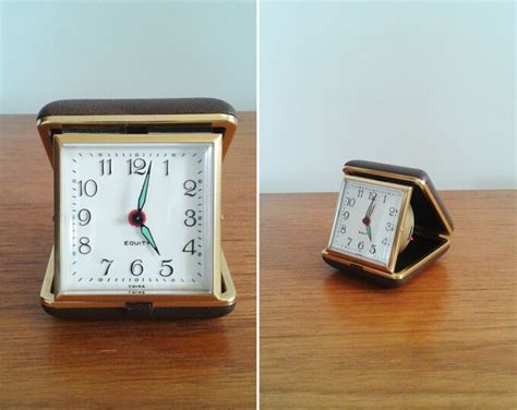 Vintage Travel Alarm Clock Retro Home Decor Mid Century Alarm Clock Equity Made In China