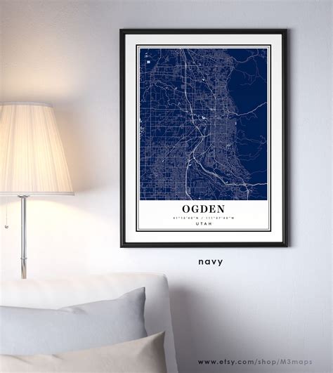 Ogden Utah Map Ogden Ut Map Ogden City Map Ogden Print Etsy