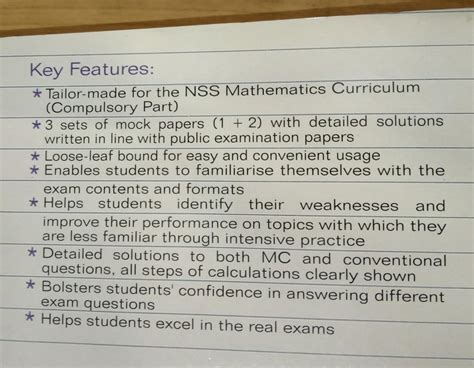 Hkdse Mock Exam Paper Mathematics Compulaory Part Student House