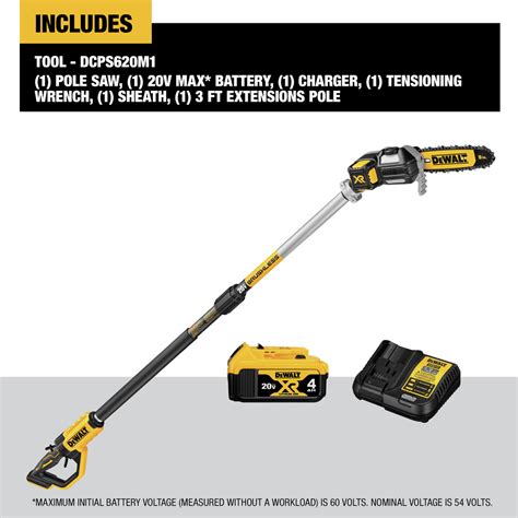 Dewalt 20v Max Xr Brushless Lithium Ion Cordless Pole Saw Kit 4 Ah