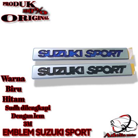 Jual Emblem Suzuki Sport Tulisan Suzuki Sport Bacaan Suzuki Sport