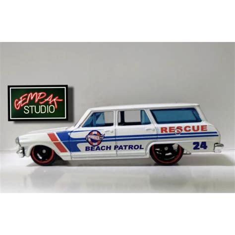 Hot Wheels Chevy Nova Station Wagon Beach Patrol Shopee Malaysia