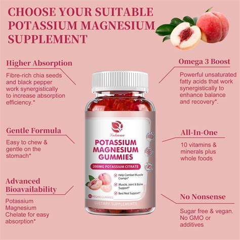 Snapklik.com : Potassium Magnesium Gummies - High Absorption Magnesium