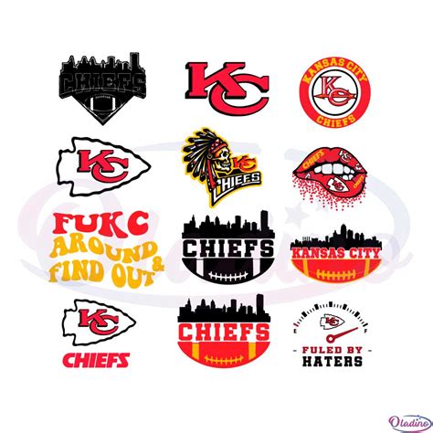 Kansas City Chiefs Football Bundle Chiefs Fans Svg Cutting Files