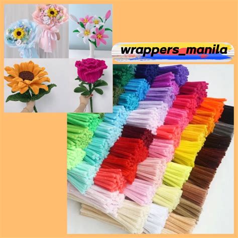 Fuzzy Wire Chenille Twist Wire For DIY Flower Shopee Philippines