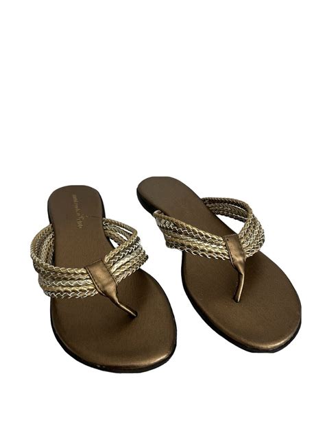 Montego Bay Club Women S Sandals Metallic Braided St Gem