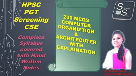 Computer Organization Mcq Part Htet Computer Science Hpsc Pgt