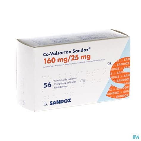 Co Valsartan Sandoz 160mg 25 0mg Filmomh Tabl 56 Apotheek Sollie