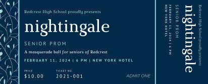 Elegant Prom Ticket Templates for Unforgettable Nights