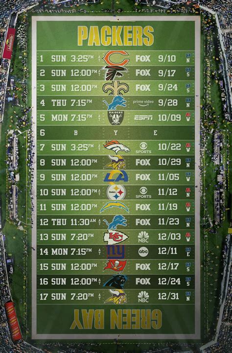 Packers Schedule 2024 Printable Pdf Free - Melly Thomasa