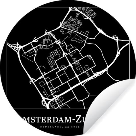 Behangcirkel Stadskaart Kaart Amsterdam Zuidoost Plattegrond