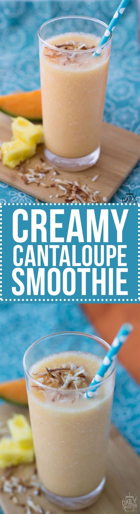 Creamy Cantaloupe Smoothie - Dairy Free and Low Calorie - Daily Smoothie