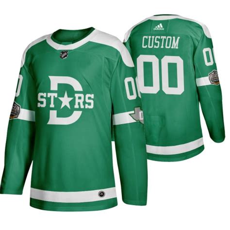 Adidas Dallas Stars Custom Men's Green 2020 Winter Classic Retro NHL Jersey