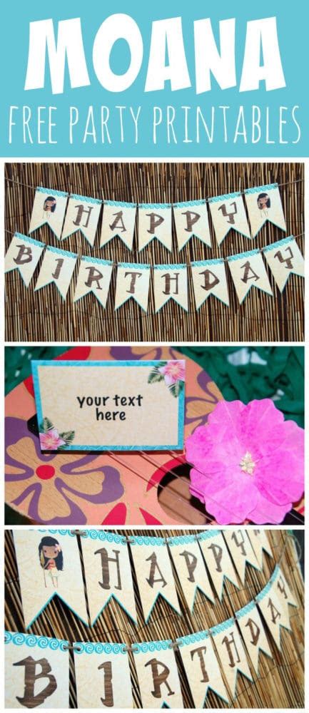 Free Disney Moana Birthday Party Printables Pretty My Party