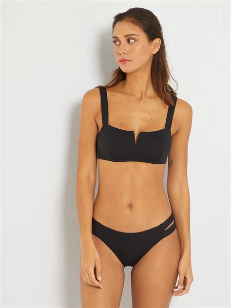 Sujetador De Bikini Tipo Bandeau Negro Kiabi 12 00