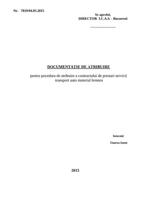 Pdf Documenta Ie De Atribuireanunturi Rosilva Ro Documente Icas