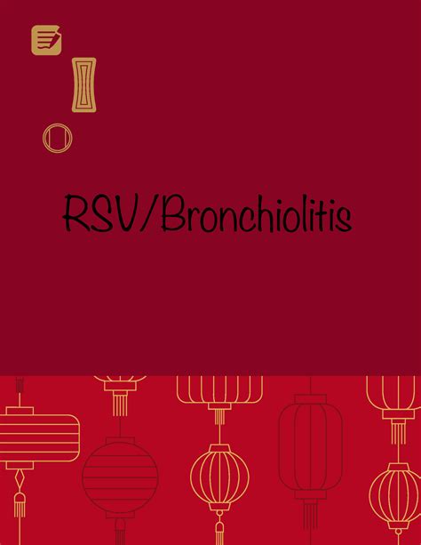 RSV Bronchiolitis - RSV/Bronchiolitis Anatomy'sPhysiology of Pediatric Differences · childs resp ...