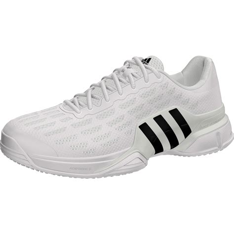 Adidas Mens Barricade Grass Court Tennis Shoes - White - Tennisnuts.com