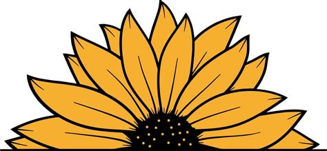 Half Sunflower icon design illustration 45630556 Vector Art at Vecteezy