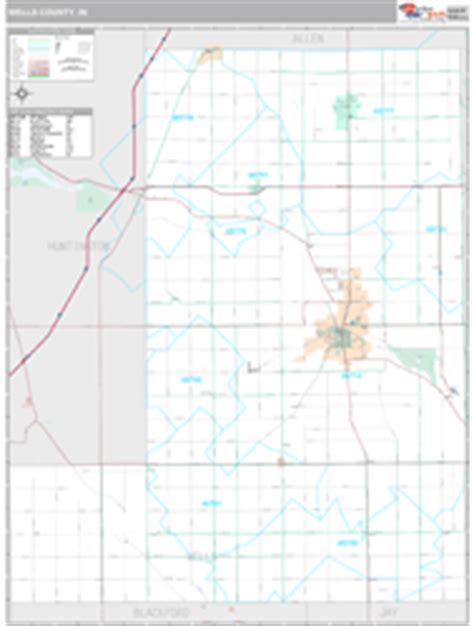 Wells County, IN Wall Map Premium Style by MarketMAPS