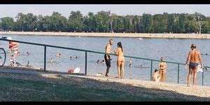 Milf Lilly Completely Naked On Public Beach Asking For Lighter Tnaflix