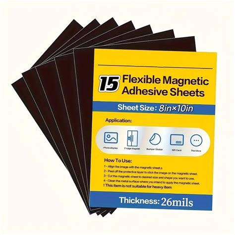 Flexible Magnetic Adhesive Sheets 26mil Thick - Temu