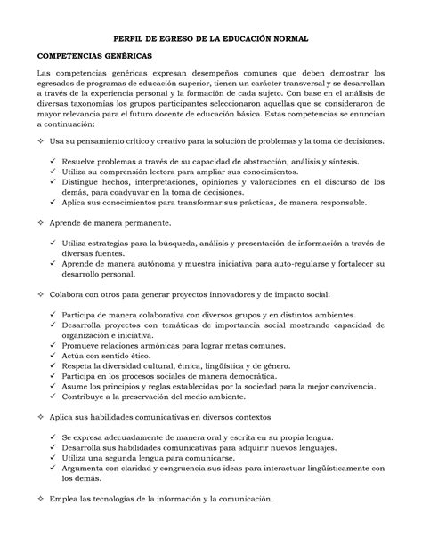 3 1 1 Licenciatura En Educacion Primaria PERFIL DE EGRESO DE LA